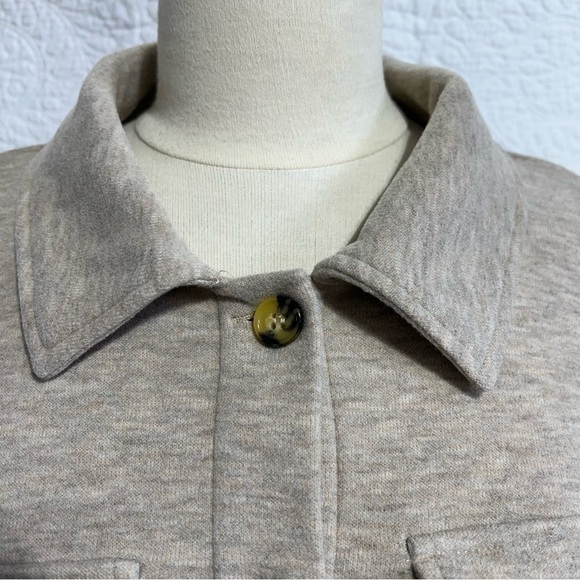 BAGATELLE Cropped Shacket Womens Brushed Sand, Size- X-Large - Picture 2 of 11